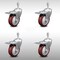 Service Caster 4 Inch SS Maroon Polyurethane 10mm Threaded Stem Caster Set Total Lock Brake SCC-SSTSTTL20S414-PPUB-MRN-M1015-4 - alternate 1